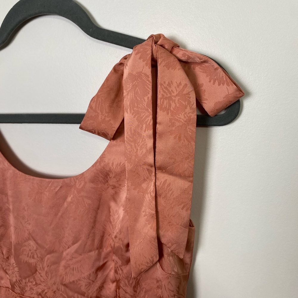 NWT Gimmicks x Rustic Bones Floral Jacquard Maxi Dress Coral sz Small - Picture 8 of 13